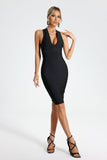 kamames Miranda V-Neck Bandage Midi Dress