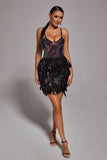 kamames Modivs Sequin Feather Dress