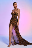 kamames Nava Leopard Mesh Maxi Dress