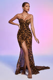 kamames Nava Leopard Mesh Maxi Dress