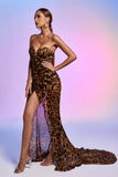 kamames Nava Leopard Mesh Maxi Dress