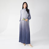 2025 Popular trade large size dress new fashion gradual change high sense Middle East women Muslim long dress women