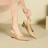 2025 5162-9 fairy wind empty slope heel high heels women 2025 summer new  temperament pointed single shoes women