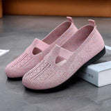 kamames Low Top Women's Shoes Spring New Hollow Mesh Surface Breathable Casual Shoes Slip-on Mom Shoes Old Beijing Cloth Shoes Women's