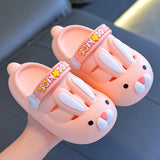 KAMAMES Summer Children's Sandals Girls' Cute Non-Slip Soft Bottom Children Shit Feeling Rabbit Princess Beach Hole Shoes