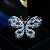 2025 heavy industry micro-inlaid zirconium butterfly brooch fashion light luxury high-end corsage women's suit coat autumn and winter accessories