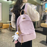 South Korea Schoolbag Female Ins Mori All-Match Backpack Korean Simple High School Junior High School Student Japanese Style Good-looking Backpack