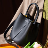 KAMAMES 2025 popular new bag commuter women's bag messenger bag spring and summer high-end leather vegetable basket portable messenger bucket bag