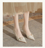 2025  Fashion retro high heels women's stiletto popular new autumn pointed comfortable not tired feet single shoes