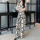 2025 new unique jumpsuit super good-looking high-end exquisite temperament fashion printed sleeveless jumpsuit children's summer