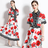 Gentle and light wind suit summer wear  new women's clothing elegant shirt skirt temperament socialite two-piece set
