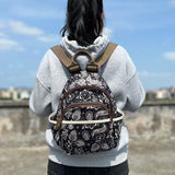 Anfurman New Korean Style Fashionable Casual Cool Printed Polyester Cotton Backpack Multi-Functional Large Capacity Backpack Women