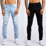 2025 2025 Express new denim men's pants New ins trend black slim-fitting high-waisted denim pants men