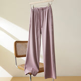 [Customized]  spring large size women's clothing fat mm elastic waist wide-leg pants high elastic meat-covering casual pants
