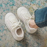 kamames Maxx Dissolved Shoes for Women  Popular Milk-in-Water Shoes Hidden Heel White Shoes Platform Canvas Shoes Board Shoes Fashion