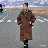 cross-border supply thickened down cotton clothes women's winter 2024 extended loose cotton coat