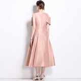 Bridesmaid Dress Premium Sister Dress Muse Fan Solid Color Skinny Satin Medium and Long Slim Dress Summer
