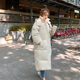 Thickened down cotton-padded clothes women's long loose ins Hong Kong style bread clothes cotton-padded clothes winter 2023 new cotton-padded jacket