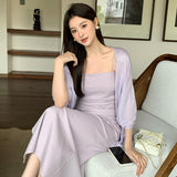 2025 Thirteen Lines  Summer New Korean Version Solid Color Knitted Cardigan Versatile Sunscreen Blouse 25216