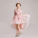 Kamames  Girl's Princess Dress Flower Girl Wedding Dress Children's Piano Performance Costume Catwalk Tulle Tutu Birthday Party Formal Dress Host Summer