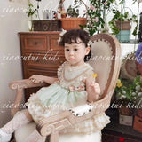 Kamames  Girls' Lolita Lace  Spring and Summer New Baby Girl Cake Dress One Year Old Celebration Dress Spanish Princess Dress