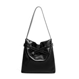KAMAMES 2025 New leather oil wax tote bag women's bag, large-capacity shoulder bag commuter armpit bag work original design