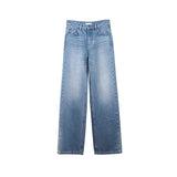 2025 THE MIND retro straight jeans women's 2025 early spring new Korean version simple versatile casual pants women's N13