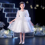 Kamames  Children's Dress Flower Girl Wedding Little Girl Host Girls Birthday Princess Dress High-End Piano Instrumental Performance Suit Summer