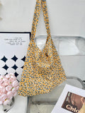 KAMAMES South Korea Dongdaemun Leopard Print Floral Canvas Bag Female Ins Xiaohongshu Same Style Printed Shoulder Bag Student Canvas Female