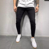 2025 High-quality 2025 men's elastic and tight small-footed jeans, classic four-color explosion of Popular trade independent station