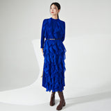 2025 Nanyou high-end women's clothing dress design sense niche irregular long dress pleated elegant dress Popularan station