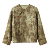 Autumn new Chinese high-end sense dignified atmosphere top national style new embroidered long-sleeved silk jacket women M9053