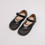 KAMAMES Girl's Woven Leather Shoes  Summer New South Korea Grandma Shoes Children's Hollowed Toe Box Casual Sandals