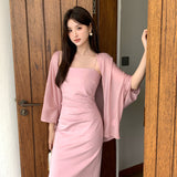 2025 Thirteen Lines  Summer New Korean Version Solid Color Knitted Cardigan Versatile Sunscreen Blouse 25216