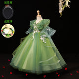 Kamames  FARCENT Children's Princess Dress Flower Girl Host Costume for Piano Performance Girl's Dress Birthday Children's Day