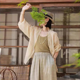 popular Summer Tencel Cotton Sunscreen Top, Transparent Light Sunscreen Shirt Cardigan, Lyocell Shirt A0625