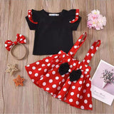 Kamames  European and American Style Summer Girls' Skirts Minnie Princess Dress Strap Bubble Dress Baby Birthday Dress Polka-Dotted Western Style Suit