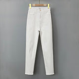 kamames South Korea  Spring New Slim Fit Slim Fit Slimming Stretch Flattering High Waist All-Matching Skinny Pants Jeans