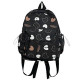 Xiulong Simple Cute Backpack College Vintage Small Backpack Mori Style Little Bear Cartoon Printed Student Schoolbag