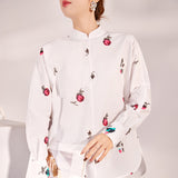 autumn new Chinese shirt women's high-end national style pullover jacquard embroidery design top women's MX011