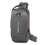 2025 Breast bag men's fashion function wind code lock anti-theft leisure travel messenger bag light travel chest bag messenger backpack