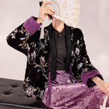 Guofeng women's clothing  new winter high-end bead embroidery light luxury craft design cotton jacket MX054