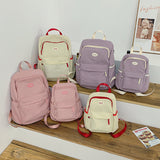 2025 Korean version of simple and versatile ins wind backpack female junior high school students large-capacity campus wind casual backpack