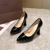 kamames Spring and Autumn New Korean Fashion Classy High Heels Pointed Stiletto Solid Color Stiletto Sexy Women's Shoes