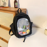 Japanese Transparent Bar Pain Backpack Good-looking Student Schoolbag New Large Capacity College Style Two-Dimensional Backpack