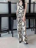 2025 new unique jumpsuit super good-looking high-end exquisite temperament fashion printed sleeveless jumpsuit children's summer