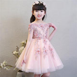 Kamames  Girl's Princess Dress Flower Girl Wedding Dress Children's Piano Performance Costume Catwalk Tulle Tutu Birthday Party Formal Dress Host Summer