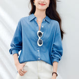 Cotton cocoon, sun protection Tencel denim shirt