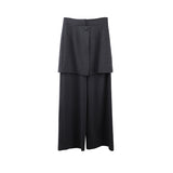 2025 THE MIND design fart curtain stacked casual pants women's 2025 spring and summer new Korean version wide-leg suit pants T231