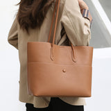 2025 Tote bag women's new high-end versatile commuter bag large-capacity soft leather casual shoulder bag mother bag women